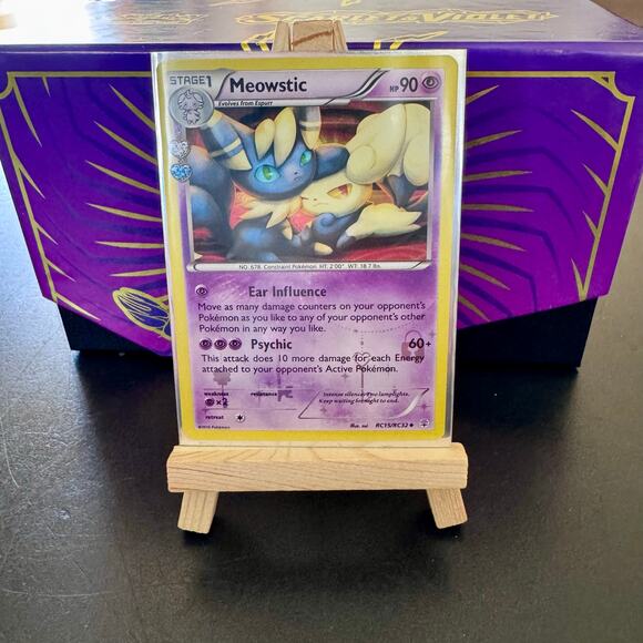 Pokémon Meowstic RC15/RC32 XY Generations Radiant Collection Holo TCG Card LP - Picture 5 of 5